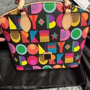 NWT Dooney & Bourke Art Deco Geena Satchel